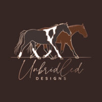 UD_Trotting Horse Logo_bg_color w gold outline